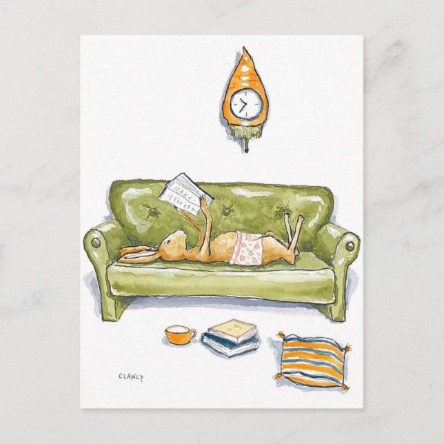 postal de Hare On the Couch (Anverso)