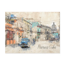 postal de havana cuba