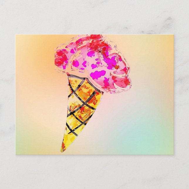 Postal de helado de cono (Anverso)