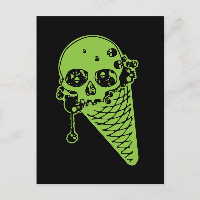 Postal de helado de envenenamiento verde (Anverso)
