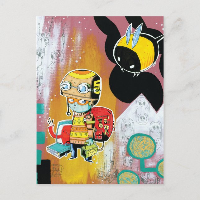 Postal de Helmet Boy (Anverso)