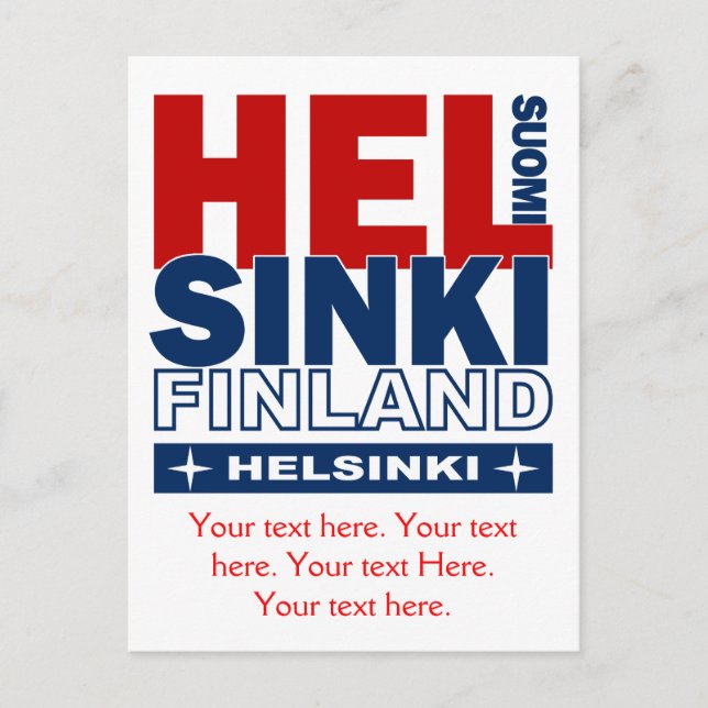 Postal de Helsinki - personalizable (Anverso)