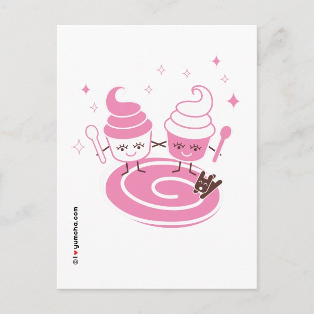 Postal de hermanas yogurs congeladas (Anverso)