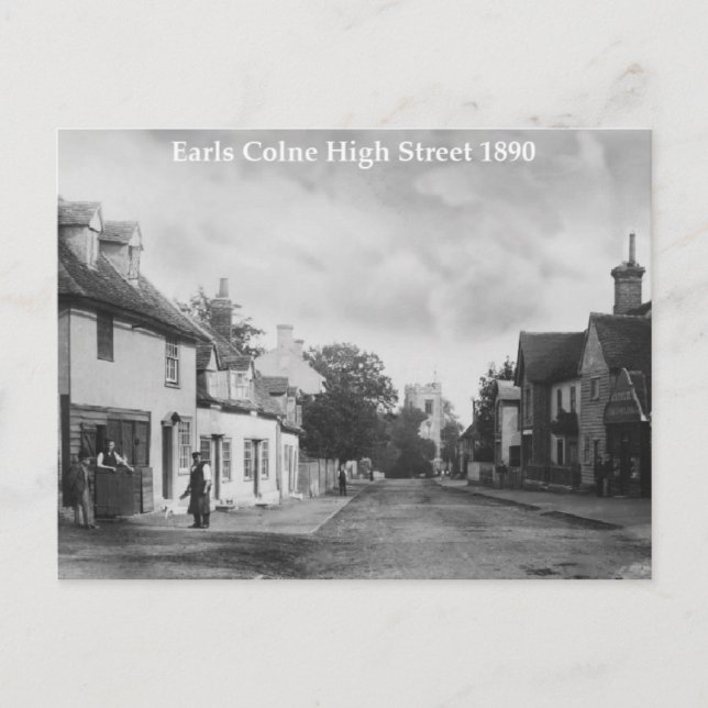 Postal de High Street de Earls Colne con estilo vi (Anverso)