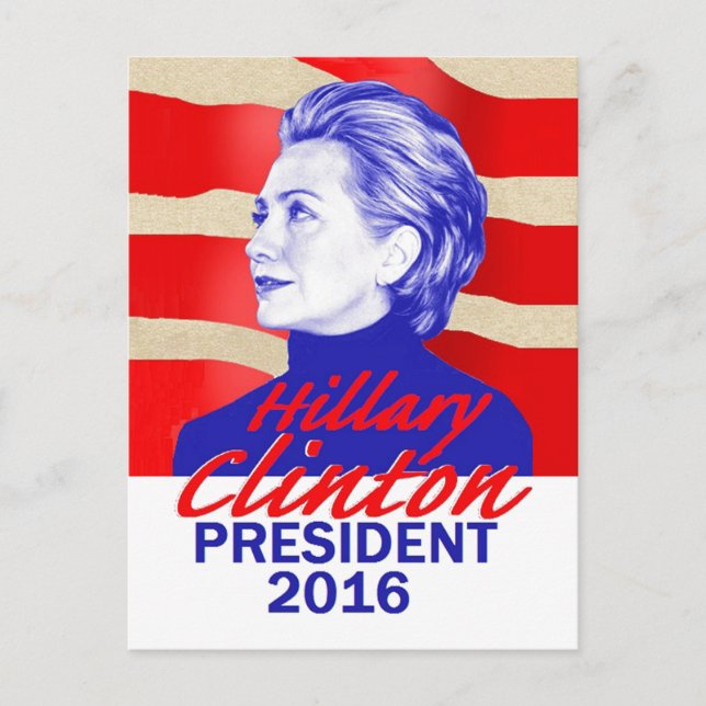 Postal de Hillary 2016 (Anverso)