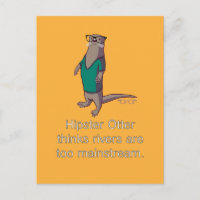 Postal de hipster Otter