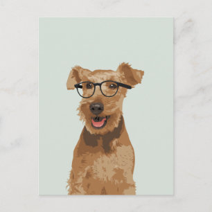 Postal de Hipster Welsh Terrier para los amantes d