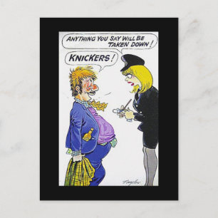 Postal de historietas antiguas - ¡Knickers!