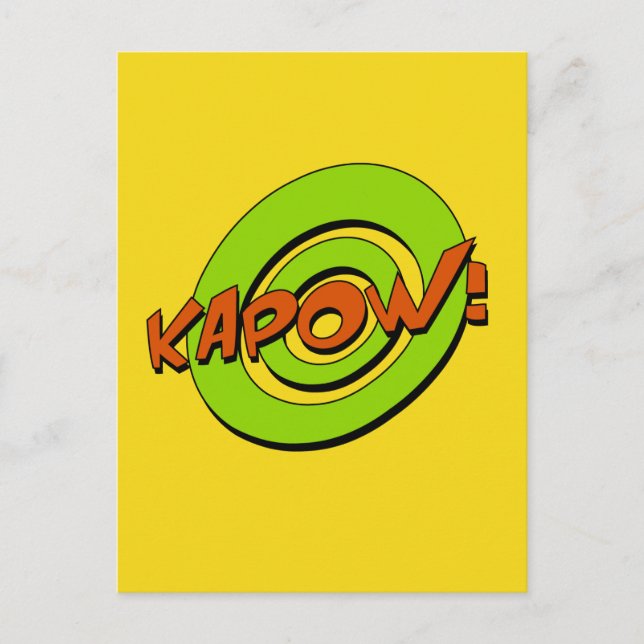 Postal de historietas de Kapow (Anverso)