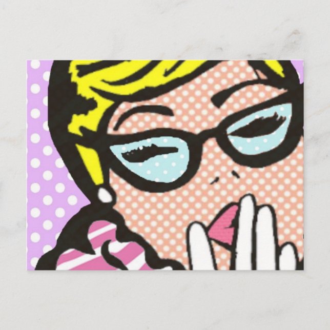 Postal de historietas La-Di-Da Lady (Anverso)