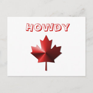 Postal de hoja de arce de la bandera de Canadá de 