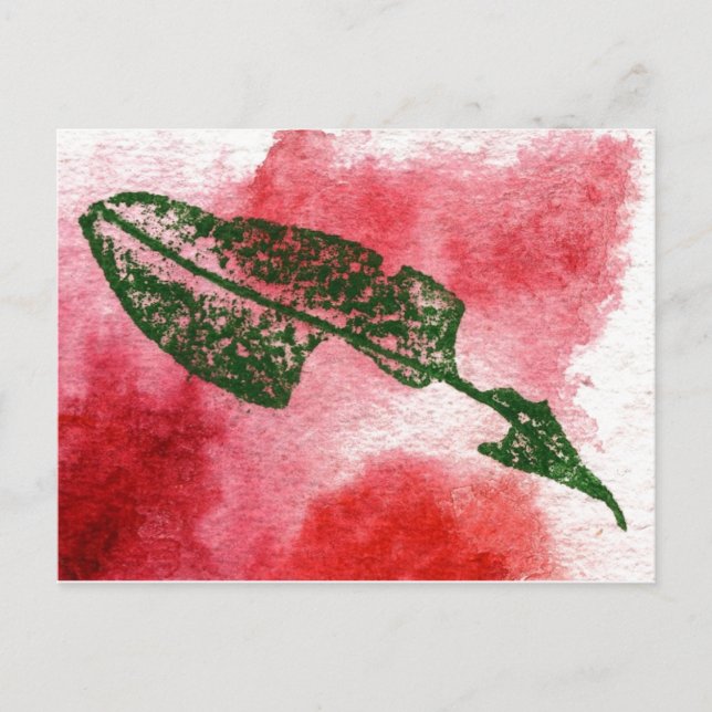 Postal de "Hoja de cerezo masticada #1" (Anverso)