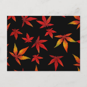 Postal de hojas de otoño
