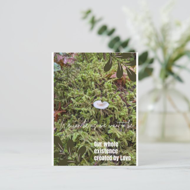 Postal de hongo Belknap con cita de conexión (Anverso de pie)