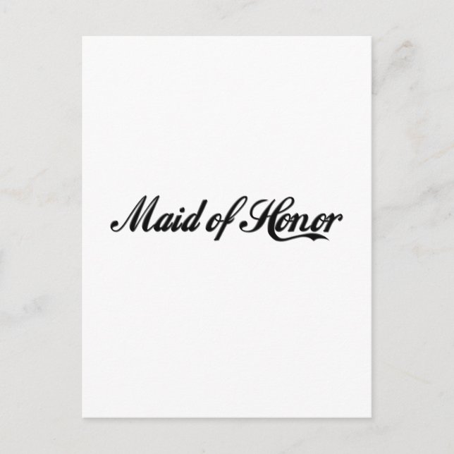 Postal De Honor De Maid (Anverso)