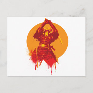 Postal de huelgas de Samurai