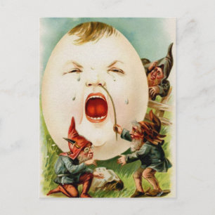 Postal de huevo de estornudo de espigón vintage