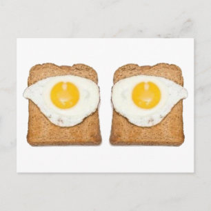 Postal de huevos fritos