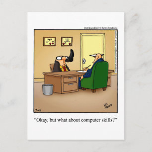 Postal de humor de búsqueda de empleo