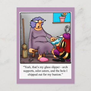 Postal de humor de cuento de hadas