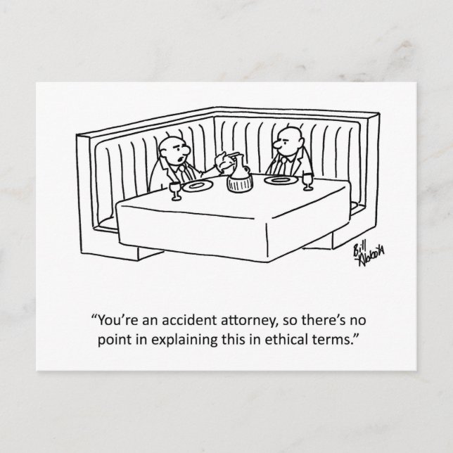 Postal de humor de negocios "Percenters" (Anverso)