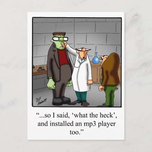 Postal de humor tecnológico (Anverso)