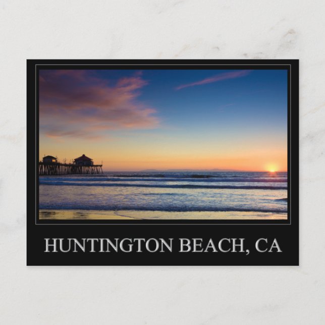Postal de Huntington Beach Pier (Anverso)