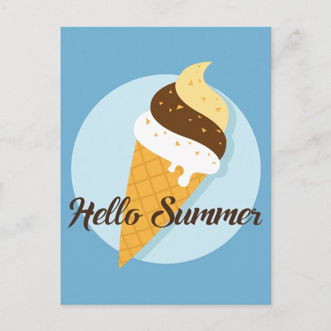 Postal de Ice Cream Hello (Anverso)