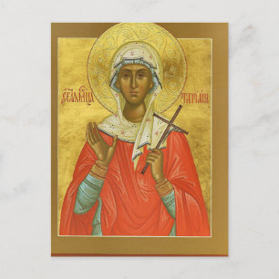 Postal de icono ortodoxo de la mártir Sta. Tatiana