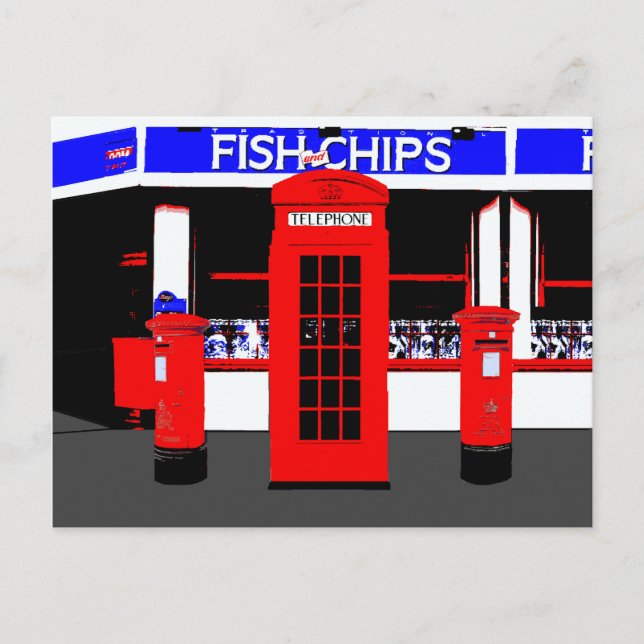 Postal de iconos ingleses (Anverso)