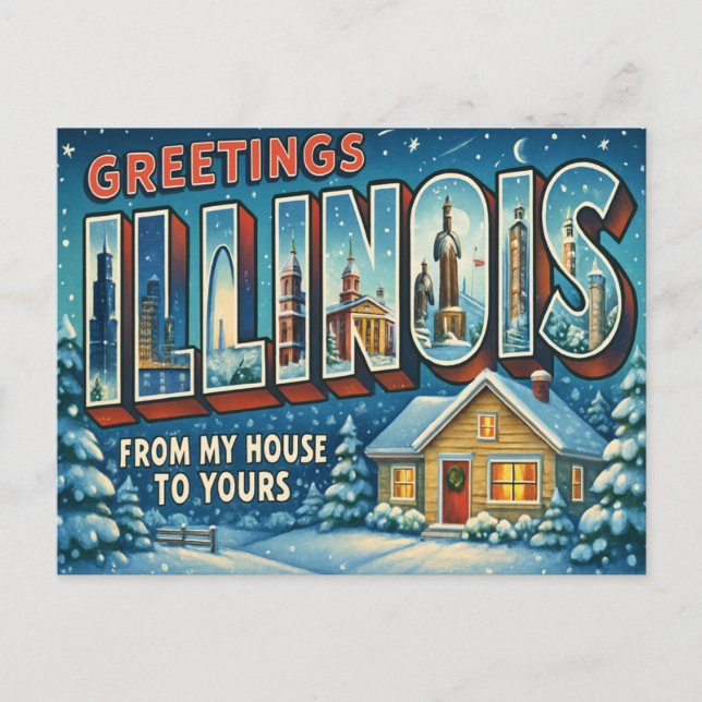 postal de ILLINOIS (Anverso)
