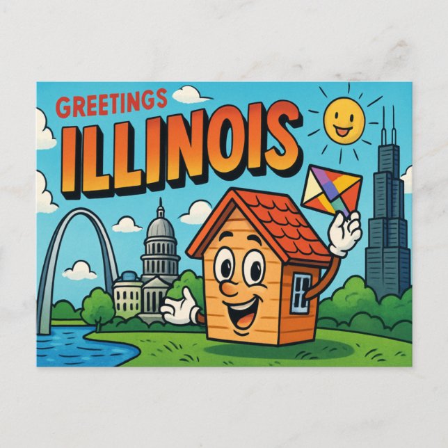 postal de ILLINOIS (Anverso)
