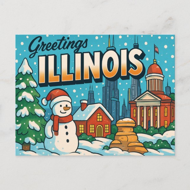postal de ILLINOIS (Anverso)
