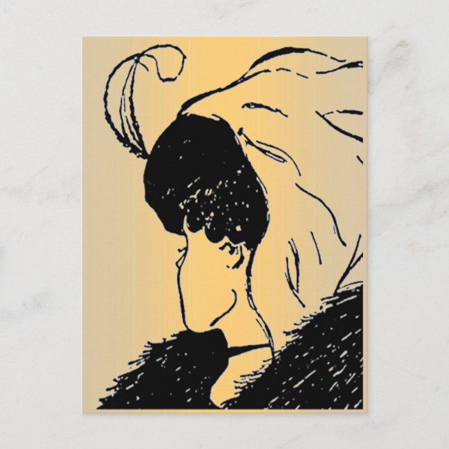 Postal de ilusión, joven y anciana mujer (Anverso)