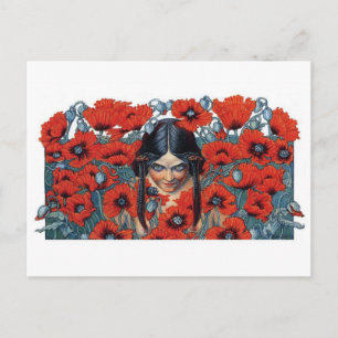 Postal de Ilustracion de época