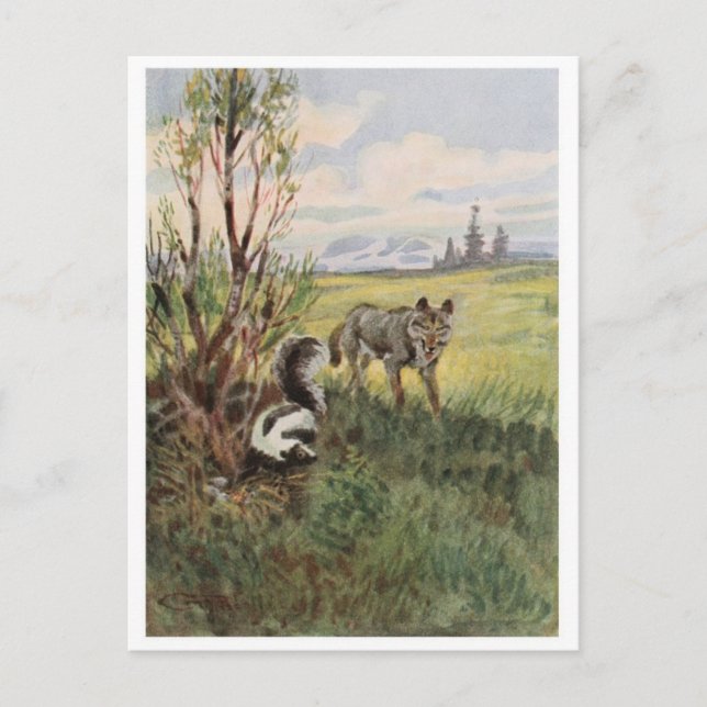 Postal de Ilustracion de época (Anverso)