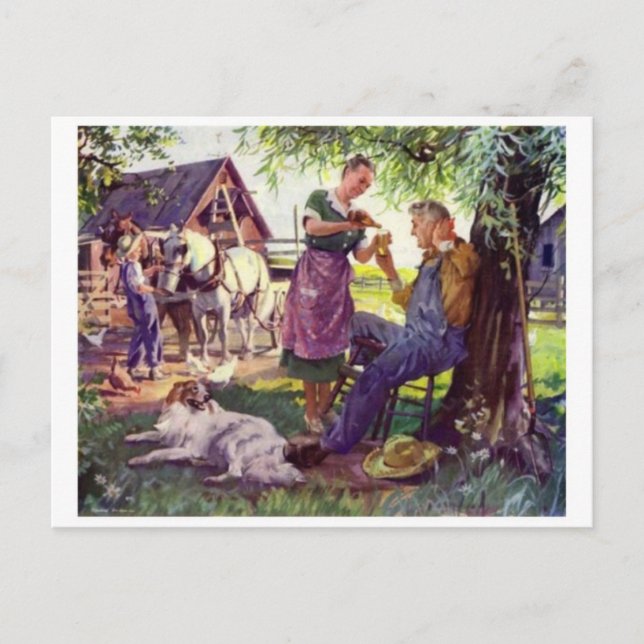 Postal de Ilustracion de época (Anverso)