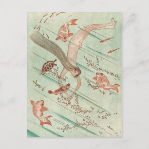 Postal de Ilustracion de época