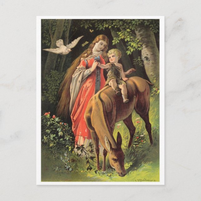 Postal de Ilustracion de época (Anverso)