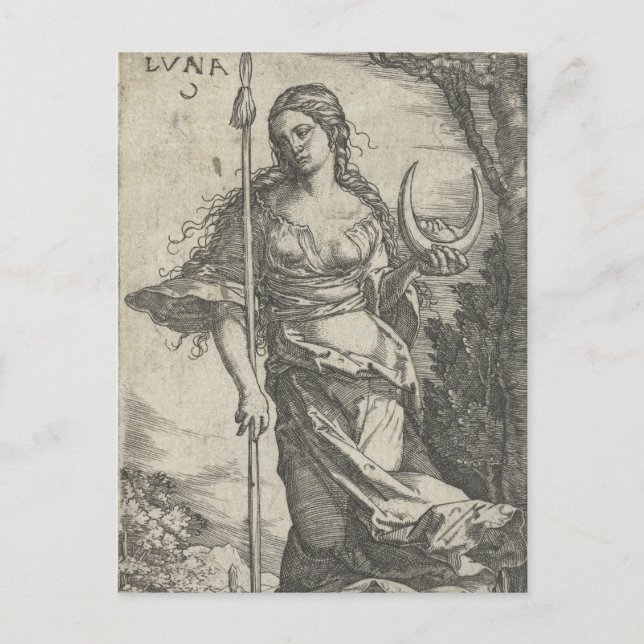 Postal de Ilustracion de la época Diana Luna (Anverso)