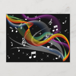Postal de Ilustracion de música