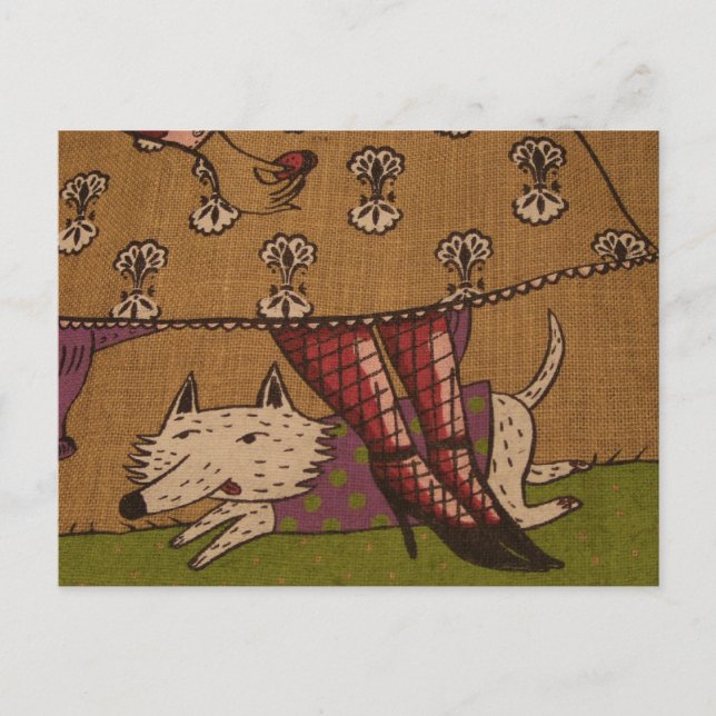 Postal de Ilustracion de perro (Anverso)