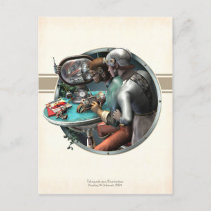 Postal de Ilustracion de telemedicina