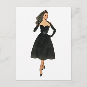 Postal de imagen de moda vintage