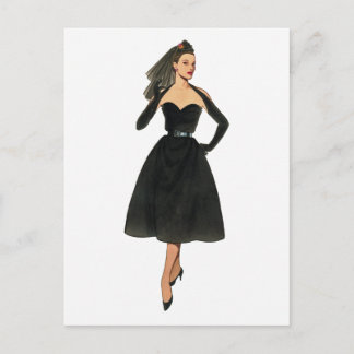 Postal de imagen de moda vintage