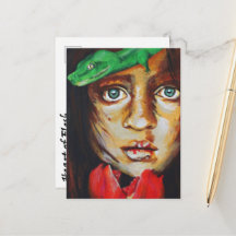 Postal de impresión de arte - Eva y el serpiente