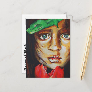 Postal de impresión de arte - Eva y el serpiente