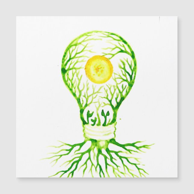 Postal de impresión de poster de energía verde (Anverso)