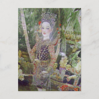 postal de impresión de retrato clásico de estilo a