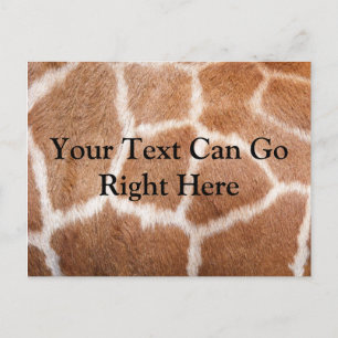 Postal de impresión Giraffe